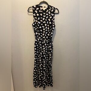 Michael Kors Women's Black/White Dots Wide Leg Jumpsuit Black/White Size 8